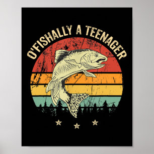 Visserigebeurtenis Een tiener 13e verjaardag Visse Poster