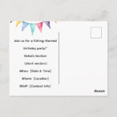 Visserij 1e verjaardag voor Kleine Vissers Feestje Briefkaart (Achterkant)