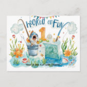 Visserij 1e verjaardag voor Kleine Vissers Feestje Briefkaart (Voorkant)