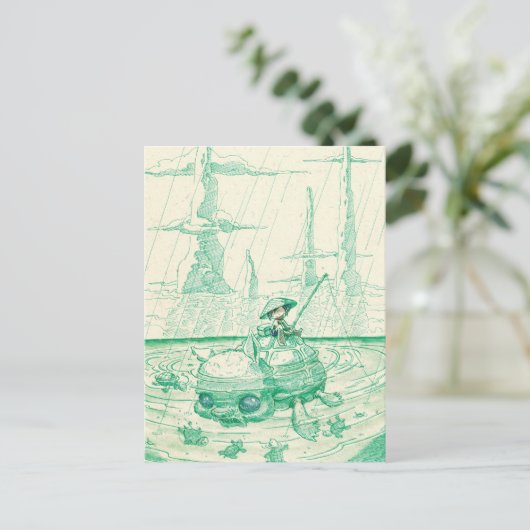 visserij briefkaart (Staand voorkant)