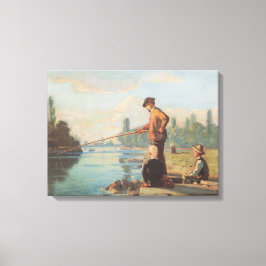 Visserij (buiten Gevist) (Hoek) (rivier) Canvas Afdruk