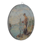 Visserij (buiten Gevist) (Hoek) (rivier) Dartbord (Voorkant Links)