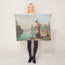 Visserij (buiten Gevist) (Hoek) (rivier) Fleece Deken