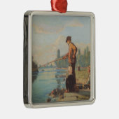 Visserij (buiten Gevist) (Hoek) (rivier) Metalen Ornament (Rechts)