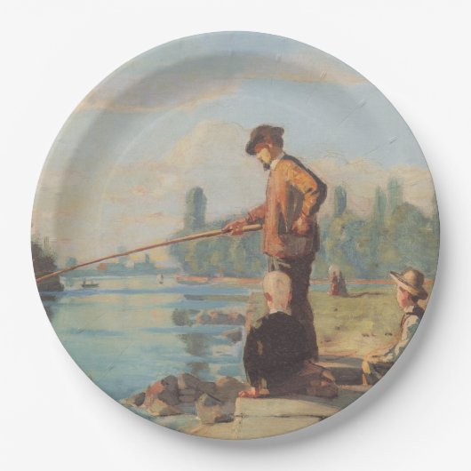 Visserij (buiten Gevist) (Hoek) (rivier) Papieren Bordje (Voorkant)