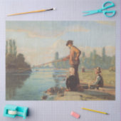 Visserij (buiten Gevist) (Hoek) (rivier) Tissuepapier (Craft)