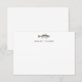 Visserij buitenshuis Vist zeebaars Notitiekaartje (Voorkant / Achterkant)