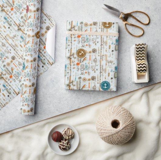 Visserij dek inpakpapier (Crafts)