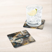 Visserij dek papier coasters kartonnen onderzetters (Insitu)