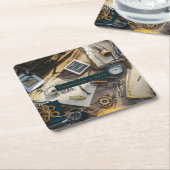 Visserij dek papier coasters kartonnen onderzetters (Schuin)