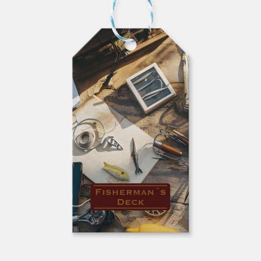 Visserij dek personaliseren cadeaulabel (Voorkant)