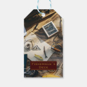 Visserij dek personaliseren cadeaulabel (Achterkant)