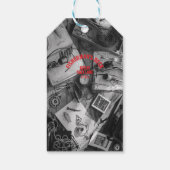 Visserij dek zwart-wit cadeaubijlage cadeaulabel (Achterkant)