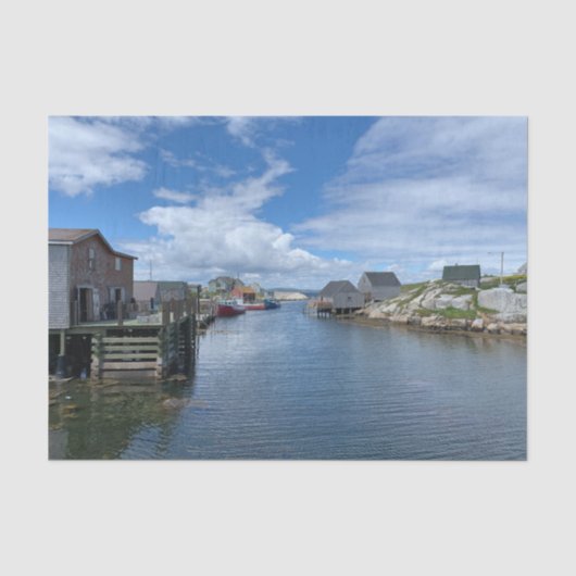 Visserij dorp Peggy's Cove Tissue Paper Tissuepapier (Voorkant)