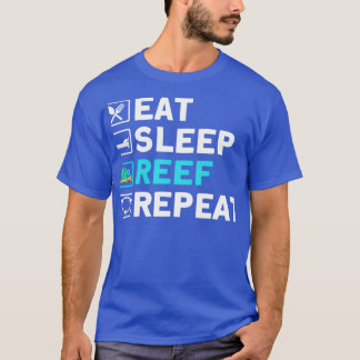 Visserij Eat Slaap Ref Herhalen Aquarist T-shirt