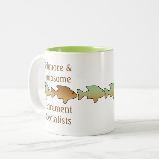 Visserij en campus, mok met pensioen (Voorkant links)