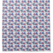 Visserij en Eel Pattern Douchegordijn (Voorkant)