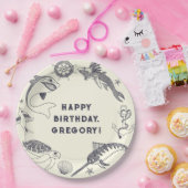 Visserij en Nautische Tattoos Papieren Bordje (Feest)