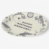 Visserij en Nautische Tattoos Papieren Bordje (Gekanteld)