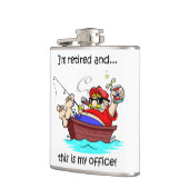 visserij en pensionering heupfles (Links)