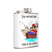 visserij en pensionering heupfles (Rechts)