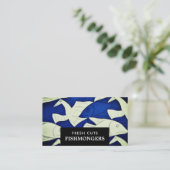 Visserij en zeegarens, visser/vrouw, vismarkt visitekaartje (Staand voorkant)