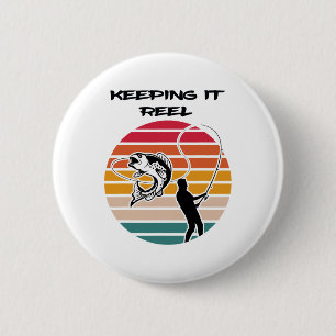 Visserij Grappig Vissen Liefde Ronde Button 5,7 Cm