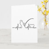 Visserij Hartslag Visser Visser Vader Kaart (Gele Bloem)