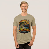 Visserij Heren Tri-Blend Shirt (Voorkant volledig)