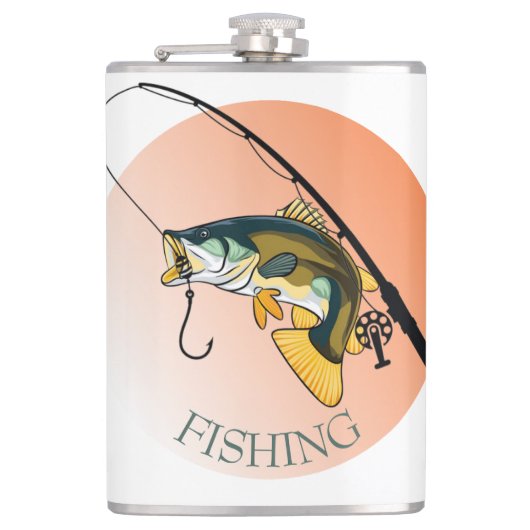 visserij heupfles (Voorkant)