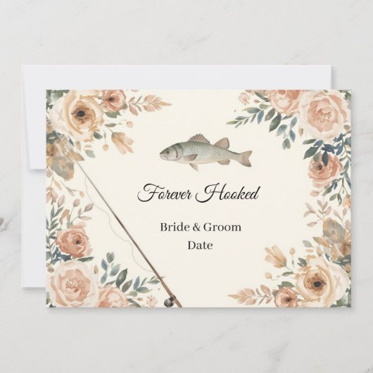 Visserij Huwelijk save the date Kaart (Voorkant)