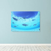 Visserij in de zee 3 canvas afdruk (Insitu (Houten vloer))