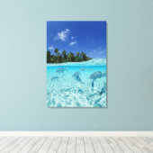 Visserij in de zee canvas afdruk (Insitu (Houten vloer))