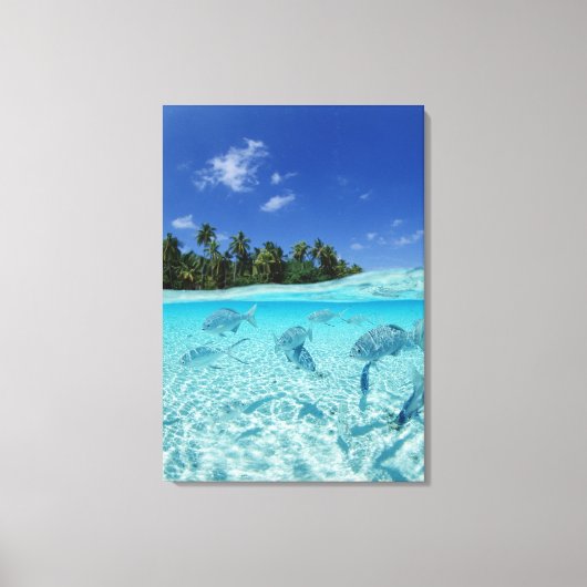 Visserij in de zee canvas afdruk (Voorkant)