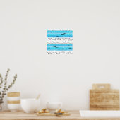 Visserij in de zee poster (Keuken)