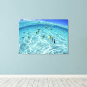 Visserij in het zee 2 canvas afdruk (Insitu (Houten vloer))