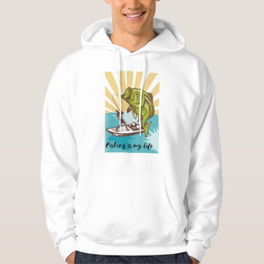 visserij is mijn leven hoodie (Voorkant)
