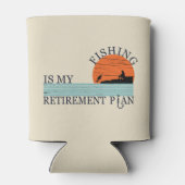 visserij is mijn pensioenplan  blikjeskoeler (Achterkant)