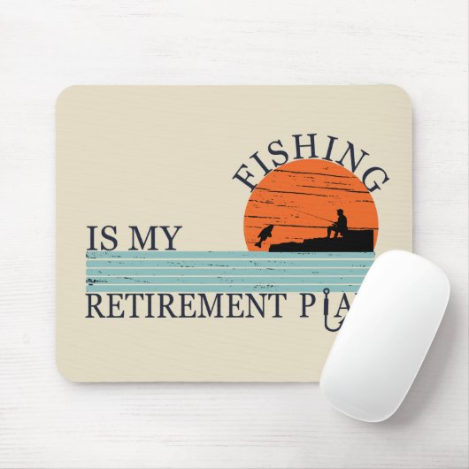 visserij is mijn pensioenplan  muismat (Met muis)
