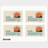 visserij is mijn pensioenregeling rechthoekige sticker (Vel)