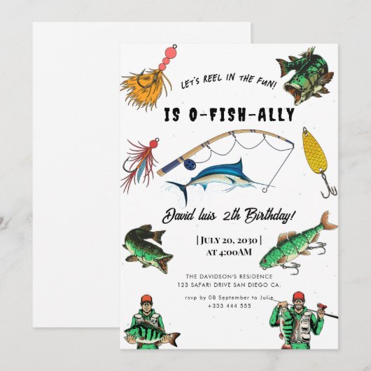 visserij kaart (Voorkant / Achterkant)