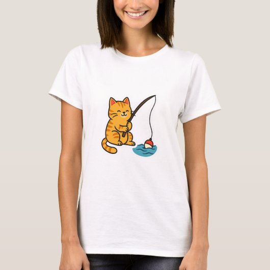 Visserij Kat - T-Shirt (Voorkant)