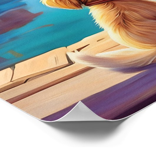 Visserij kleine dame  poster (Hoek)