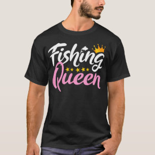 Visserij Koningin Grappige Visser Aquatische Liefh T-shirt