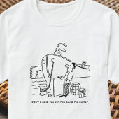 Visserij met Cartoon van visnetten T-shirt