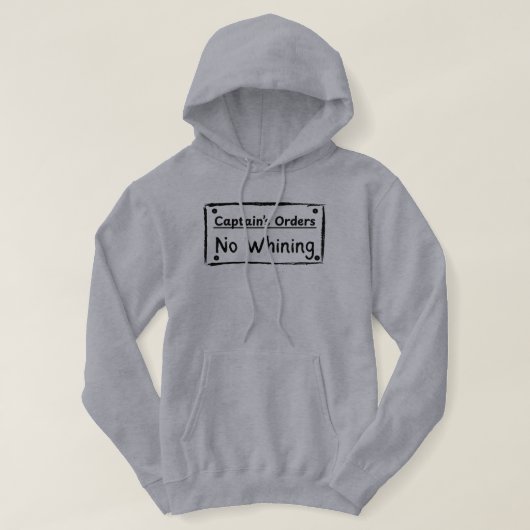 Visserij met de orders van de kapitein hoodie (Design voorkant)