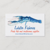 Visserij op blauwe kreeft / visitekaartje voor vis (Voorkant)