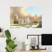 Visserij op de Noordelijke walvis - John Ward Fine Poster (Thuiskantoor)