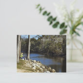 Visserij op het Briefkaart van de rivier (Staand voorkant)