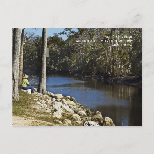 Visserij op het Briefkaart van de rivier (Voorkant)